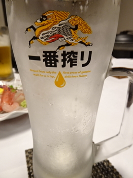 乾杯のビール