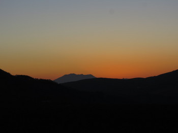 夕日の丘公園で日没を撮影