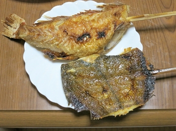 カレイと赤魚の串焼き
