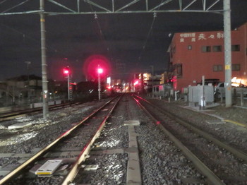 夜の飯田線路