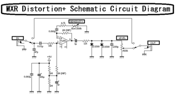 MXR　DistortionPlus　Schematic circuit diagram