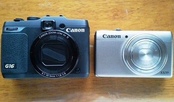CanonのG16（左）とS120